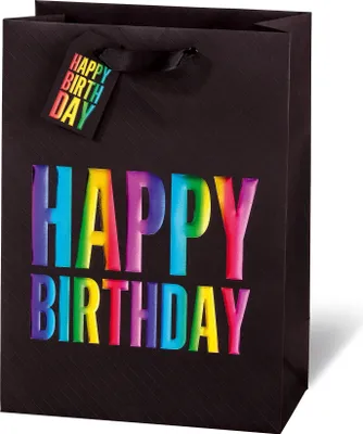 Produktbild von Tasche groß - A4-Format - 36x26x14 cm - BSB - Rainbow - Happy Birthday