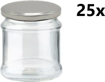 Obrázek produktu pro Zavařovací sklenice 210 ml LADA čirá 25 ks VČETNĚ STŘÍBRNÝCH VÍČEK, Počet kusů v balení: 25