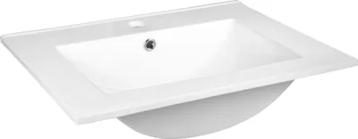 Produktbild von Kerra Einbauwaschbecken Calpe 60 weiß glänzend mit Ablage