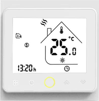 Produktbild von Smart Raumthermostat für 5A Warmwasserbereitung Fußbodenheizung Thermostat Temperaturregler Wandheizung Kein Wi-Fi Wandthermostat Innenthermometer,Weiss