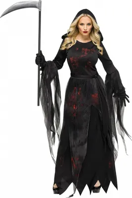 Produktbild von Seelenloser blutiger Reaper Damen Kostüm für Halloween Größe: S/M