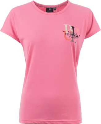 Produktbild von T-Shirt 1/2 mit sommerlichem Artwork, Rundhalsausschnitt und überschnittenen Armen