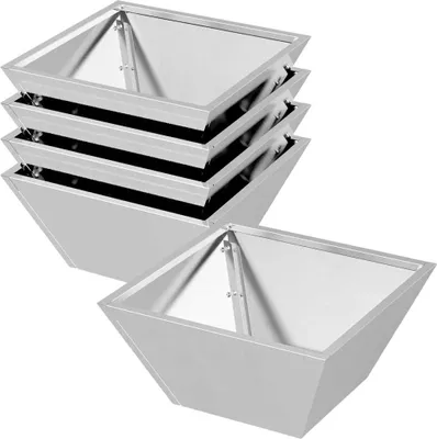 Produktbild von vidaXL Garten-Pflanzgefäß 5 pcs Silber 35 x 35 x 15 cm Edelstahl