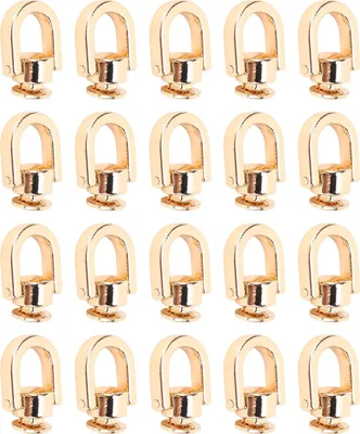Produktbild von 20pcs D Ring Niet Metall Dekorative Set für Gürtelhandleder Produkte Handwerk Gold Gold