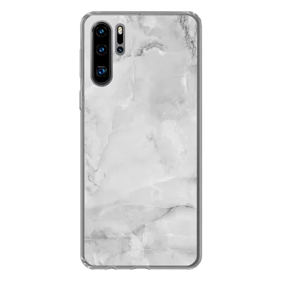 Produktbild von MuchoWow® Handyhülle Schutzhülle Hülle für Huawei P30 Pro Marmor - Stein - Weiß - Grau - Marmoroptik Silikon Softcase Handy Hülle - Schutzdeckel