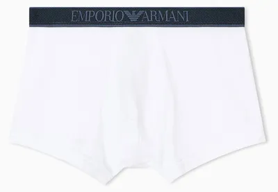 Productafbeelding van Emporio Armani heren boxershort met glanzende logo-band, wit, maat S