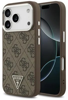 Zdjęcie produktu dla Etui Guess 4G Triangle Logo Magsafe Na Iphone 17 Pro - Brązowe