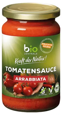 Zdjęcie produktu dla Ekologiczny sos pomidorowy Arrabbiata pikantny gotowy do spożycia 350g