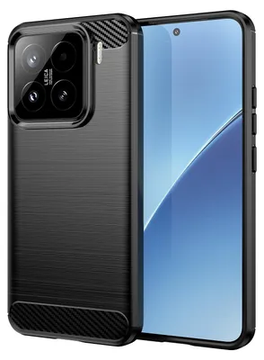 Obrázek produktu pro Pro Xiaomi 15 Carbon Fiber Brushed Design Texture TPU mobilní telefon pouzdro kryt černý