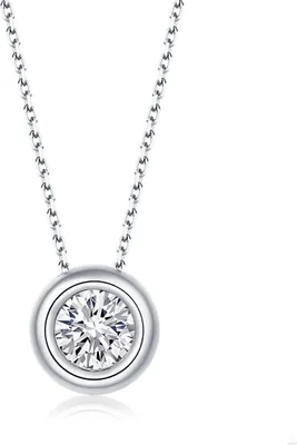 Produktbild von Suzan Gold® 925 Silber Halskette für Damen mit Premium-Kristall | Feine Halskette Aurevra im eleganten Solitär-Design | Hautfreundlich, wasserfest,  | Eleganter Schmuck, Freundin Geschenk