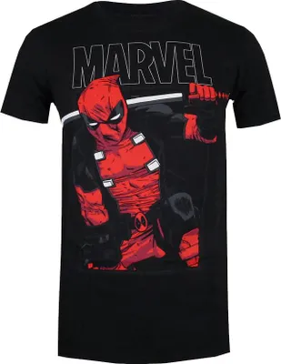 Immagine prodotto di Deadpool - Maglietta da uomo TV769 (M) (Nero/Rosso)
