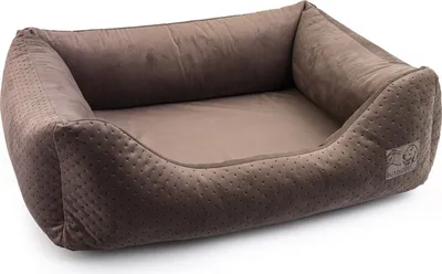 Produktbild von Premium Hundebett Velvet Braun XL – 103x80x24 cm | Weiches Sofa für Hunde & Katzen