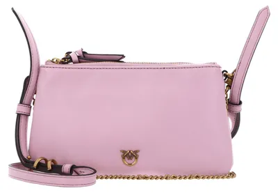 Produktbild von PINKO Umhängetasche Double Mini Vitello Morbido Light Pink + Antique Gold rosa