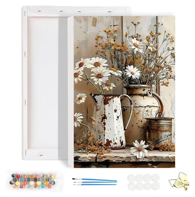 Malen nach Zahlen Set Blumen 20x30 cm für Erwachsene