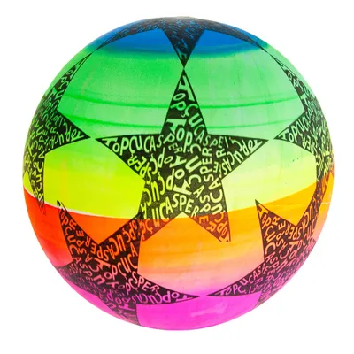 Immagine prodotto di Palla di gomma colorata stelle arcobaleno per bambini all'interno all'aperto