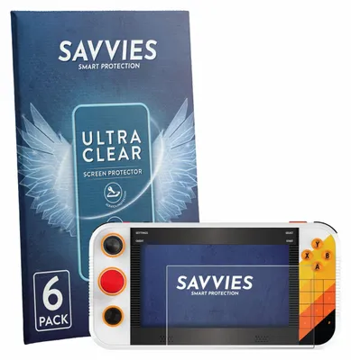 Produktbild von 6x Für My Arcade Atari Gamestation Go Portable Schutzfolie Savvies Displayschutz Display Schutz Folie Klar Transparent