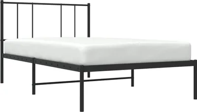 Obrázek produktu pro Kovový rám postele s čelem černý 90 x 200 cm