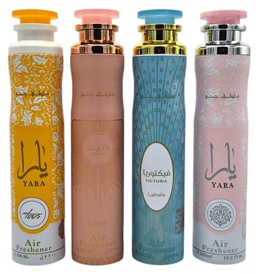 Produktbild von Raumspray Set Air Freshener Yara, Yara Tous, Victoria, Haya 4 x 300 ml