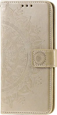 Produktbild von König Design Hülle kompatibel mit Samsung Galaxy A23 Kunstleder Handyhülle - Handy Case Gold