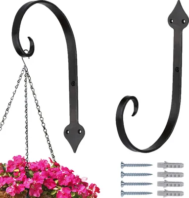Immagine prodotto di 2er Set Gancio a muro Fiori Ampel Vite Gancio Appendere Cesto Supporto 27cm