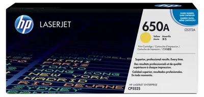 Obrázek produktu pro HP 650A Žlutá originální tonerová kazeta LaserJet, 15000 str., Žlutá, 1 kusů