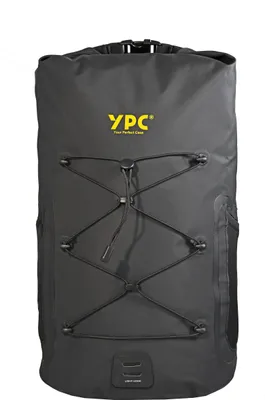 Produktbild von YPC Wayfarer Outdoor Rucksack – Wanderrucksack mit Klicksystem & RollTop, Trekkingrucksack, wasserdichter Fahrrad-Rucksack, Camping Rucksack mit Schultergurten &Tragegriff, XL, schwarz – 25 Liter