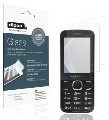 Immagine prodotto di 2x Pellicola Protettiva per Karbonn K490 Plus Protezione opaco Vetro Flessibile 9H dipos
