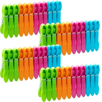 Immagine prodotto di Mollette per bucato - 48 pezzi - Antiscivolo - Plastica - Multicolore