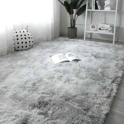 Produktbild von Plüschteppich Wohnzimmerteppich Plüsch 120 x 170 cm - Wohnzimmerteppich Flauschiger Shaggy Schlafzimmer Nachtvorleger Outdoor Teppich Shaggy