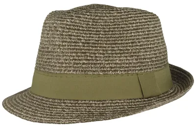Knautschbarer Trilby Strohhut aus Baumwollmix von Hut Breiter in grün