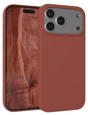 Produktbild von EAZY CASE Silikonhülle für Apple iPhone 17 Pro Max, Silikon Backcover Schutz in Braun