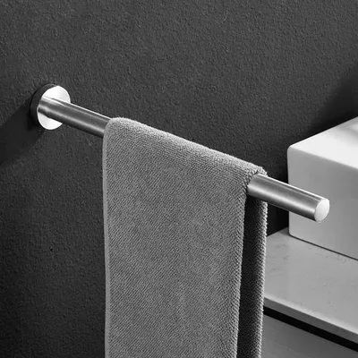 Zdjęcie produktu dla Wieszaki łazienkowe – stal nierdzewna – montaż naścienny – 40 cm – chrom szczotkowany