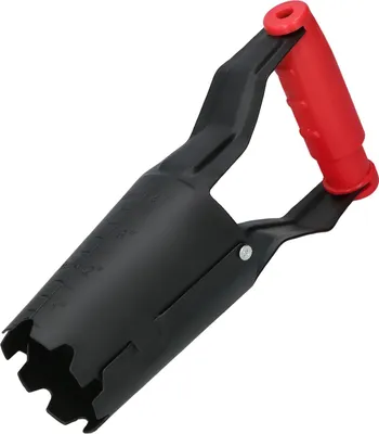 Obrázok produktu pre KOTARBAU® Sadzačka na kvetinové cibule 23 cm z práškovanej ocele Sadzačka na kvetinové cibule so stupnicou hĺbky Pomôcka na sadenie kvetinových cibuliek čierna Záhradné doplnky