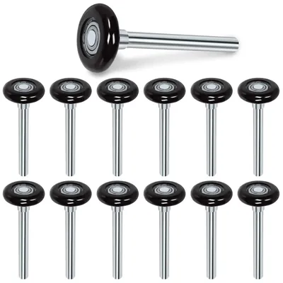 12 leise Garagentorrollen Nylon 4,5 cm, 10 mm Schaft, Kugellager