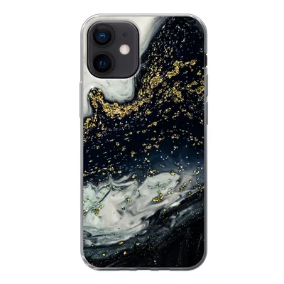 Produktbild von MuchoWow® Handyhülle Schutzhülle Hülle für iPhone 12 Marmor - Naturstein - Gold Silikon Softcase Handy Hülle - Schutzhülle
