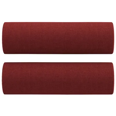 Immagine prodotto di vidaXL Cuscino decorativo 2 pz. Rosso vino Ø15x50 cm Tessuto