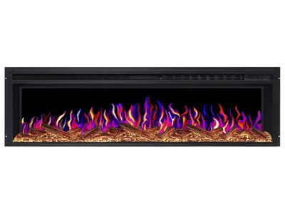 Produktbild von ArtiFlame Elektrokamin AF58 Multicolor Elektrischer Einbaukamin mit Heizung 1600W realistischer 3D-Flammeneffekt LED-Beleuchtung Fernbedienung Schwarz