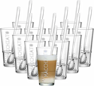Produktbild von Ritzenhoff & Breker LENA Latte Macchiato Gläser mit Löffel 350 ml 12er Set