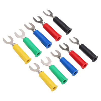 Image de Fiche en U, fiche en Y, fiche banane en U, fiche banane en Y, adaptateur en U vers banane, fiche en Y 6mm