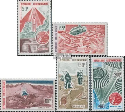 Produktbild von Briefmarken Zentralafrikanische Republik 1973 Mi 339-343 (kompl.Ausg.) postfrisch Mondlandung Apollo 17