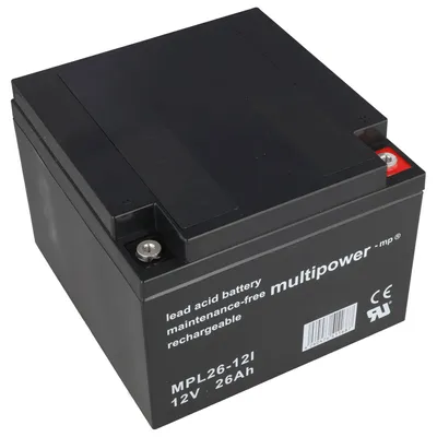 Obrázok produktu pre Multipower MPL26-12 12V 26Ah olovená batéria AGM s dlhou životnosťou