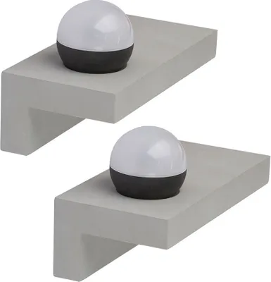 Produktbild von 2er Set LED Wandleuchte, Metall, Beton, grau, 30 cm