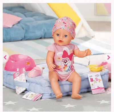 Produktbild von BABY born Magic Girl, lalka z 10 funkcjami dla dzieci w wieku 3 lat i starszych, działa bez baterii, 43 cm wysokości, 827956 Zapf Creation