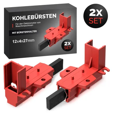 Produktbild von Kohlebürsten 2x passend wie Indesit C00196539 Motorkohle mit Halter für Waschmaschine