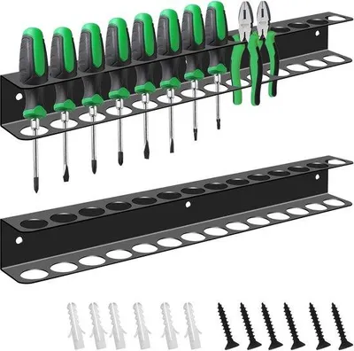 Produktbild von Famanu Werkzeughalter Set von 2 – Doppellagig mit 14 Löchern für Wandmontage