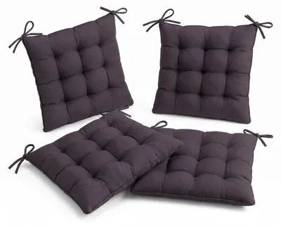 Immagine prodotto di Set di 4 cuscini per sedia - 40 x 40 cm - grigio carbone