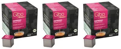 Produktbild von Tchibo Qbo Espresso Sidama Royal Premium Kaffeekapseln, 81 Stück – 3x27 Kapseln (Espresso, Intensität 4/10, aromatisch fruchtig), nachhaltig, -Siegel, aus 70% nachwachsenden Rohstoffen¹
