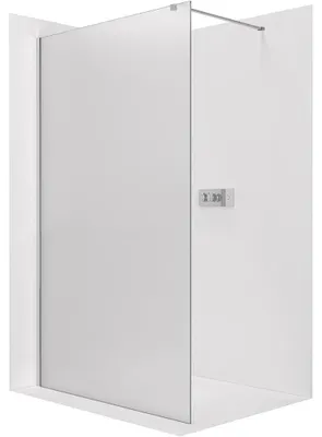 Obrázek produktu pro CERANO - Sprchová zástěna Walk-in Onyx Cube L/P - 8 mm - hranatá vzpěra - chrom, mléčné sklo - 30x200 cm