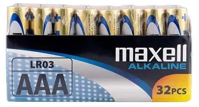 Zdjęcie produktu dla Baterie alkaliczne aa LR6 maxell długa żywotność zestaw 32 sztuk