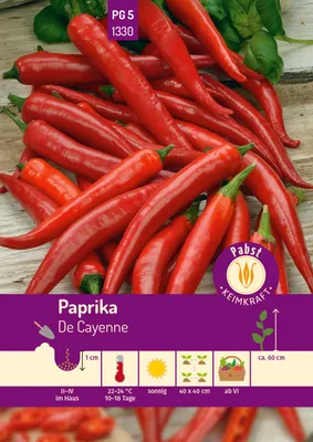 Artikelbild 1 von 'Paprika De Cayenne' aus der Kategorie Gemüsesamen